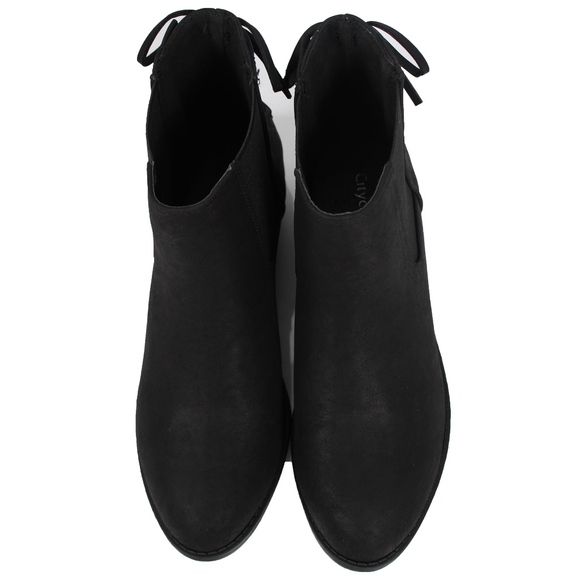 Black Chelsea Elastic Side Back Lace Tie Ankle - Picture 4 of 6